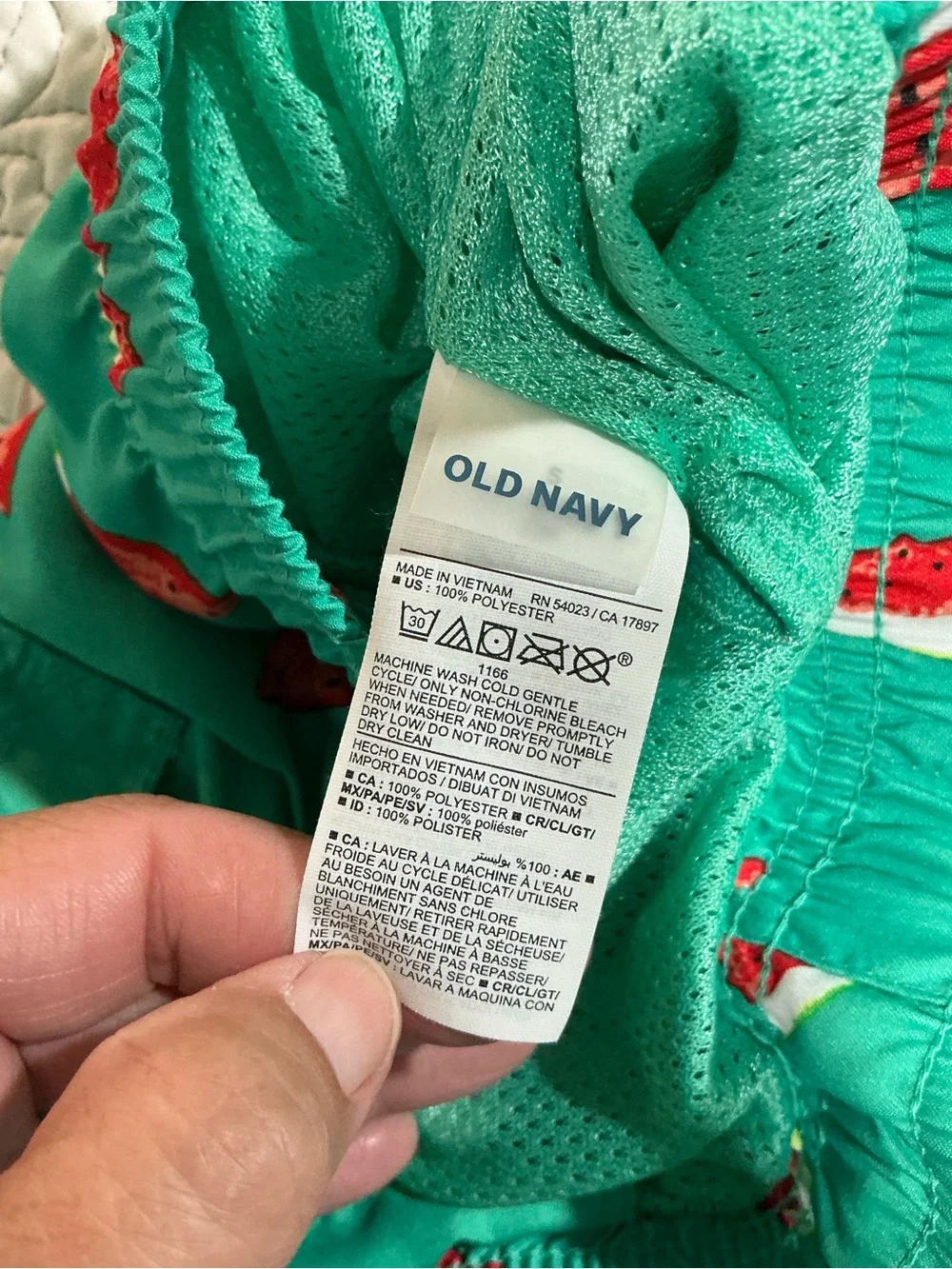 💙 Old Navy Men’s Watermelon Pint Swim Trunks Bathing Suit - Small (01289)
